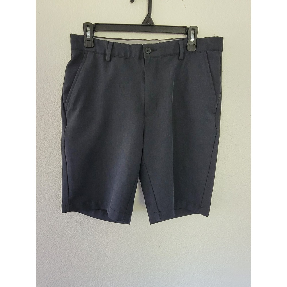 Greg Norman Mens Golf Shorts 32 Dark Gray Performance Stretch Flat Front #P
